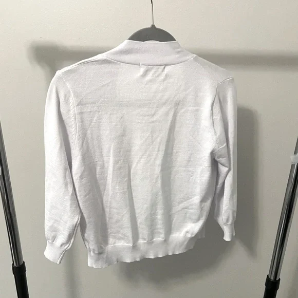 COPY - Cardigan sweater. White. Size S - Picture 2 of 3